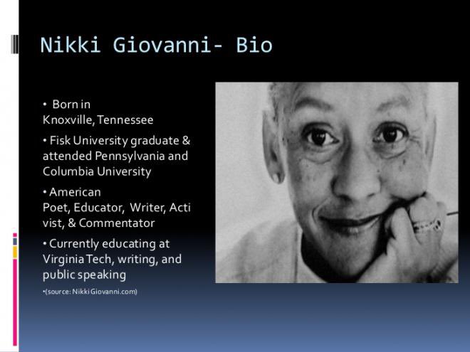 Happy Birthday to the legend Nikki Giovanni.  