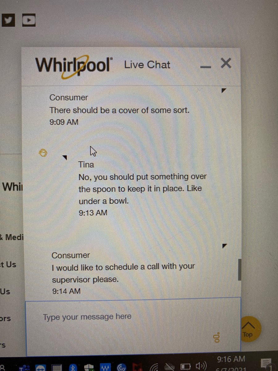 Lexandraa's tweet photo. @WhirlpoolCorp @Whirlpool_CA Terrible customer service today. I need a direct number. The 800 number is useless. https://t.co/EFlPFVoXfz