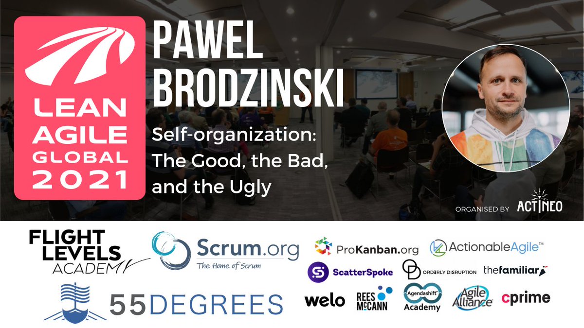Our next video has been released! 

In this very popular talk, Pawel Brodzinski (<a href="/pawelbrodzinski/">Pawel Brodzinski</a>) shared Lunar Logic's experience pursuing the creation of a self-organising company. 

Watch here: youtube.com/watch?v=LRpOLA…

#LAG21 #LeanAgileGlobal #SelfOrganisation #BusinessAgility
