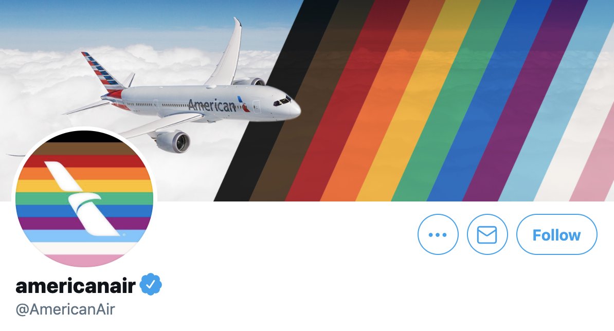 What a fun Pride display 🏳️‍🌈! But what’s not fun is that American Airlines donated $46,617 to Mitch McConnell’s 2020 campaign — while he was actively blocking the Equality Act from becoming law.