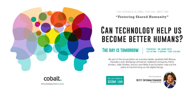 The Cobalt Partners (@cobaltpartners) on Twitter photo A life without technology?
Join our own Betty Enyo Kumahor <a href="/enyok/">Enyo Kumahor</a> and great leaders as they converse and give answers to the question:
"Can Technology Help Us Become Better Humans?"
Tomorrow, 8th June,2021 (12:14PM-1:00PM-EAT{+3:00})
Do get your tickets! Do Follow us & send a DM A life without technology?
Join our own Betty Enyo Kumahor <a href="/enyok/">Enyo Kumahor</a> and great leaders as they converse and give answers to the question:
"Can Technology Help Us Become Better Humans?"
Tomorrow, 8th June,2021 (12:14PM-1:00PM-EAT{+3:00})
Do get your tickets! Do Follow us & send a DM