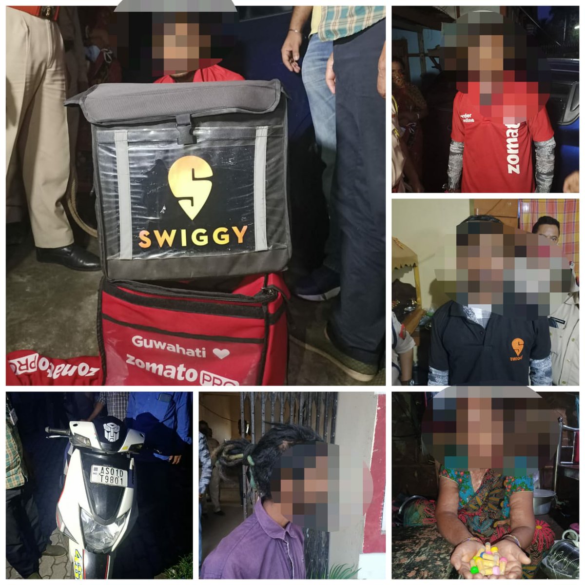 We salute you for your efforts. 

A Good Samaritan shared a video of drugs peddling by food delivery boys and Team Crime Branch did the rest. 

Let’s do our bit to identify all these criminals in our neighbourhood.

#GoodSamaritan #WarOnDrugs #AssamSaysNoToDrugs