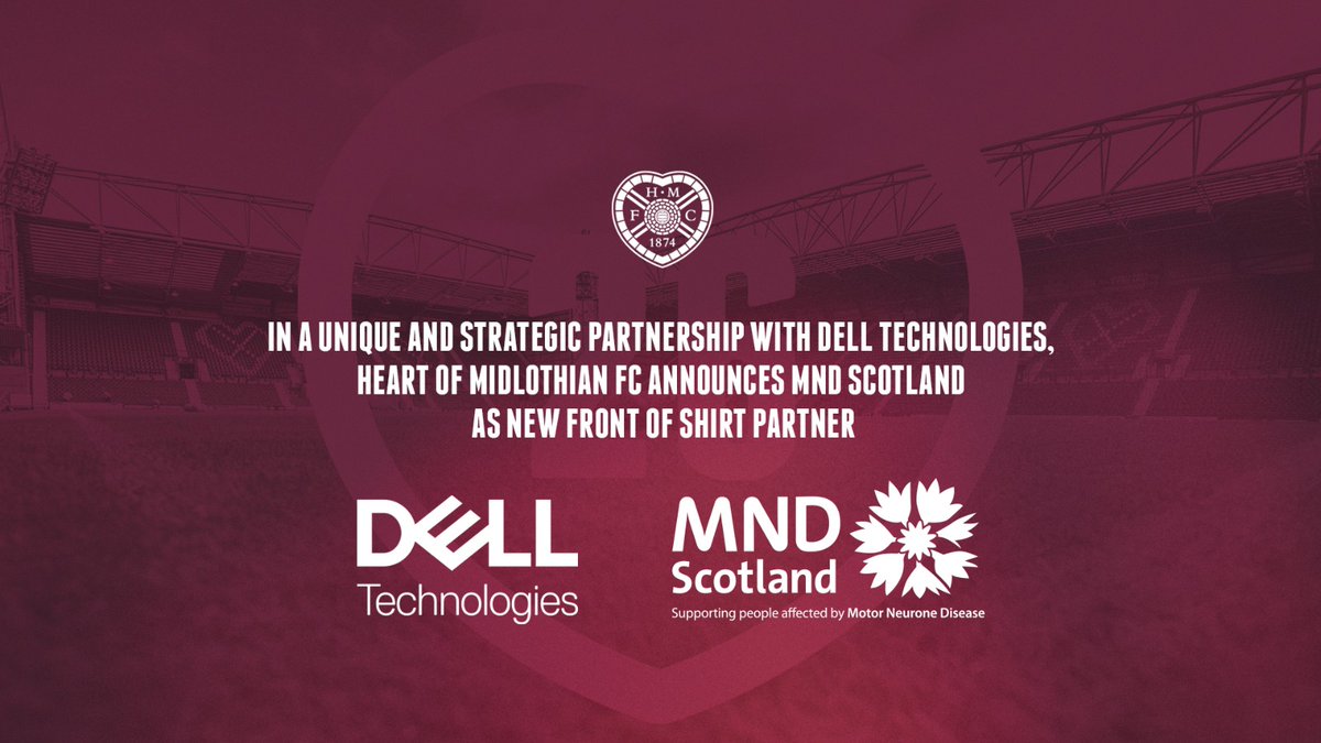 JamTarts's tweet photo. 🆕 MND Scotland will be proudly worn on the front of Hearts' home shirt in 21/22 as part of an innovative two-year sponsorship deal with Dell Technologies.

@MNDScotland 🤝 @DellTech 

➡️ https://t.co/S6FobZiisC https://t.co/TkbDQX3Q9g