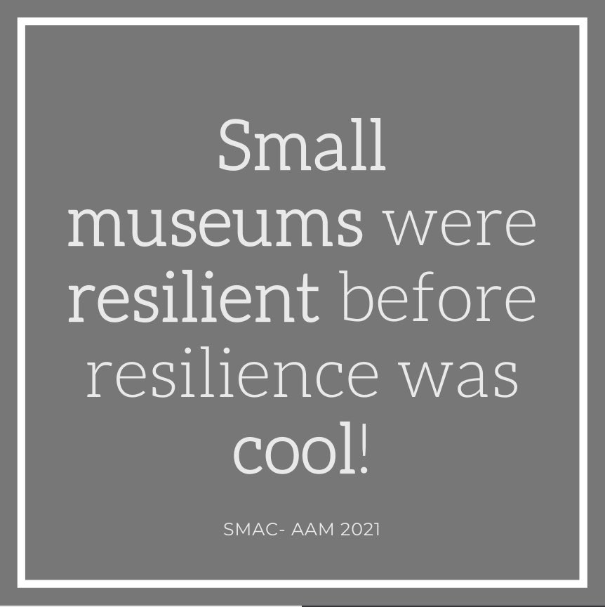 #AAM2021 starts back up in minutes!Join in the 10:30amCT session with leaders in <a href="/SmallMuseumsNow/">Small Museums Now</a> to uncover innovative ideas in ‘Pushing Boundaries in Small Museums.’