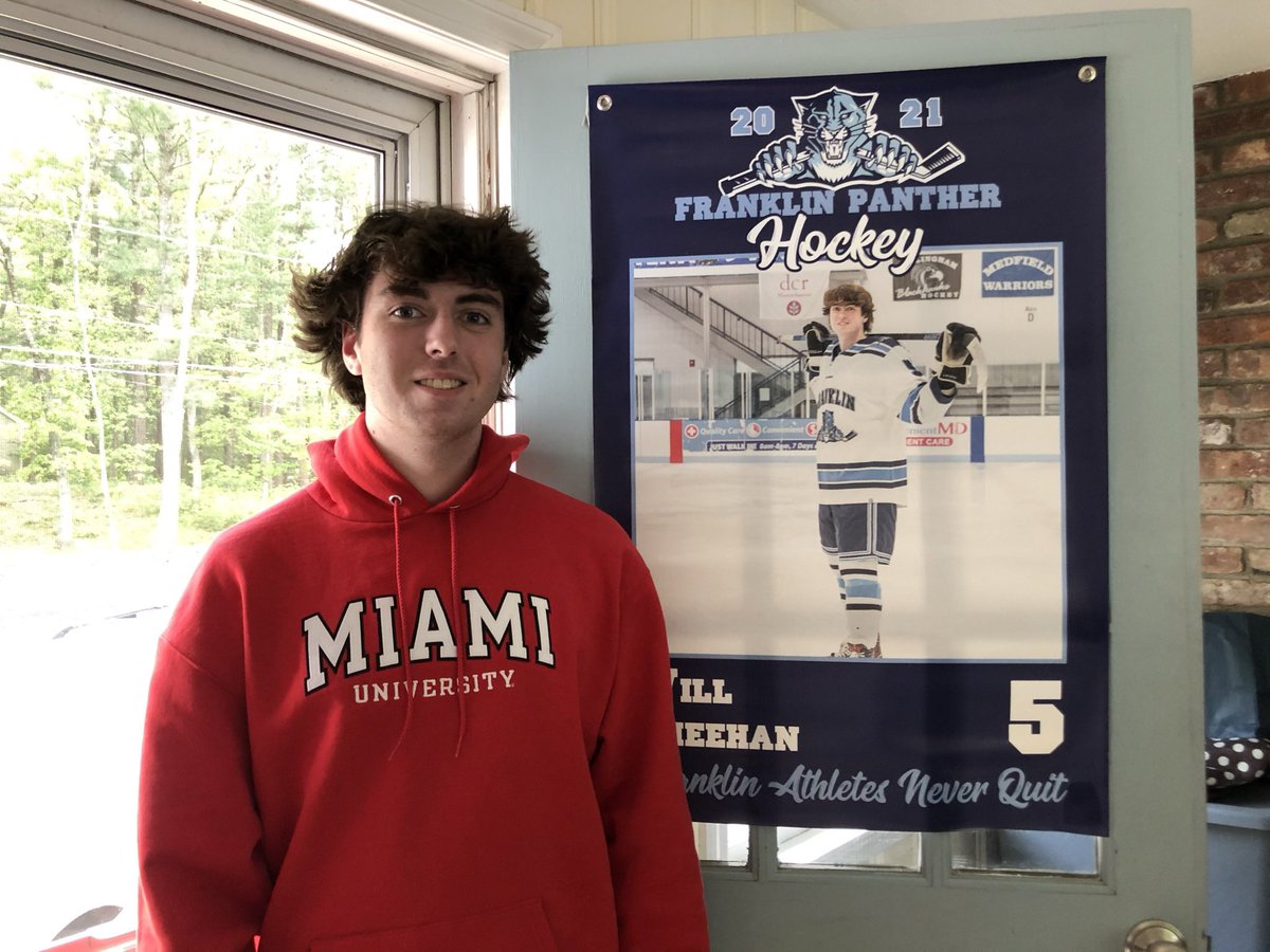 FHSPantherHocke's tweet photo. Senior  defense #5 Will Sheehan finished in the top 10% in his class and will be attending Miami U in Ohio on a full academic scholarship studying Biomedical Engineering with plans of playing club hockey.  All our Best Will!! You will do great things!! https://t.co/Cw2OGC1eOR