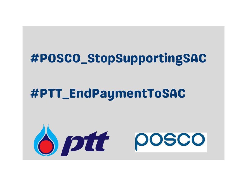 khine1914's tweet photo. We appeal to all foreign companies @pttplc_official and #POSCO STOP paying revenue to Junta until Military stepped down. Any payments made to Junta “would undermine the Myanmar people’s efforts to return the country to democracy.”
#PTT_EndPaymentToSAC https://t.co/ycpX4kCqBr