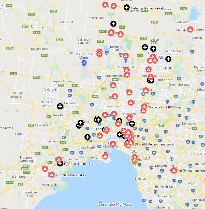 COVIDMapAU's tweet photo. 🗺 COVIDMap Update (11:50PM AEST June 7th)

➕18 New Locations in Victoria

🌐View the updated map at https://t.co/roGACIdToF https://t.co/pYLazUz1NP