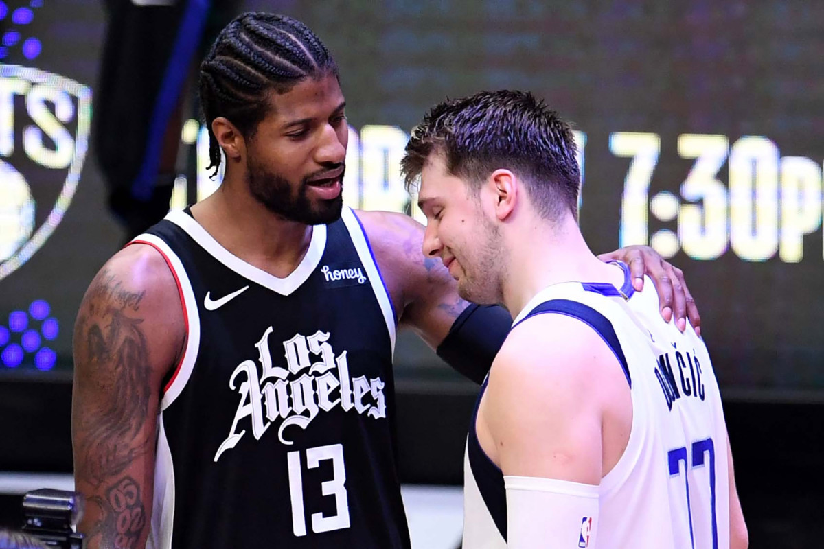 Luka Doncic appears to snub Paul George after Mavericks' Game 7 loss
