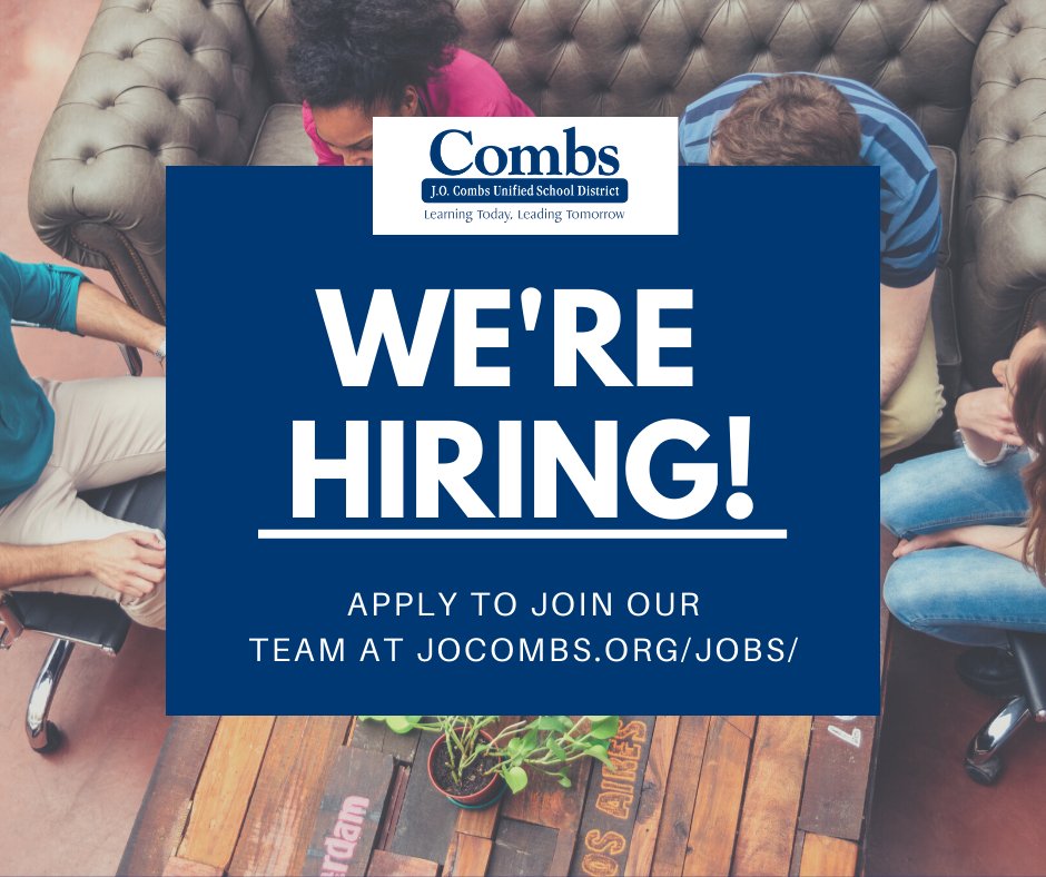 J O Combs Unified School District On Twitter WE ARE HIRING Are j-o-combs-unified-school-district-on-twitter-we-are-hiring-are