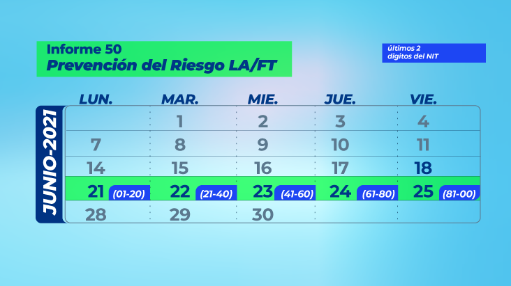 SSociedades's tweet photo. Las entidades empresariales obligadas a cumplir con lo dispuesto en el Capítulo X de la Circular Básica Jurídica de la @SSociedades, con corte al 31 de diciembre de 2020 deben enviar el #Informe50 #PrevenciónDelRiesgoLAFT. #MásEmpresaMásEmpleo
Info: https://t.co/QpxRhHedRG https://t.co/0C9r4Ha5KV