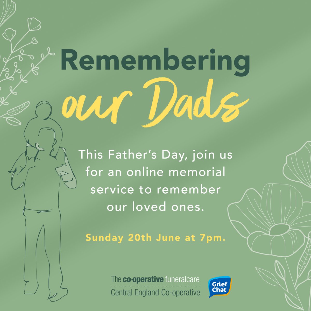 We know that Father's Day can be a difficult time for many of us. We'll be holding an online service on 20 June at 7pm for everyone who misses the fathers and father figures in our lives. 

Join us on Father's Day at: ow.ly/97Az50F4wn9