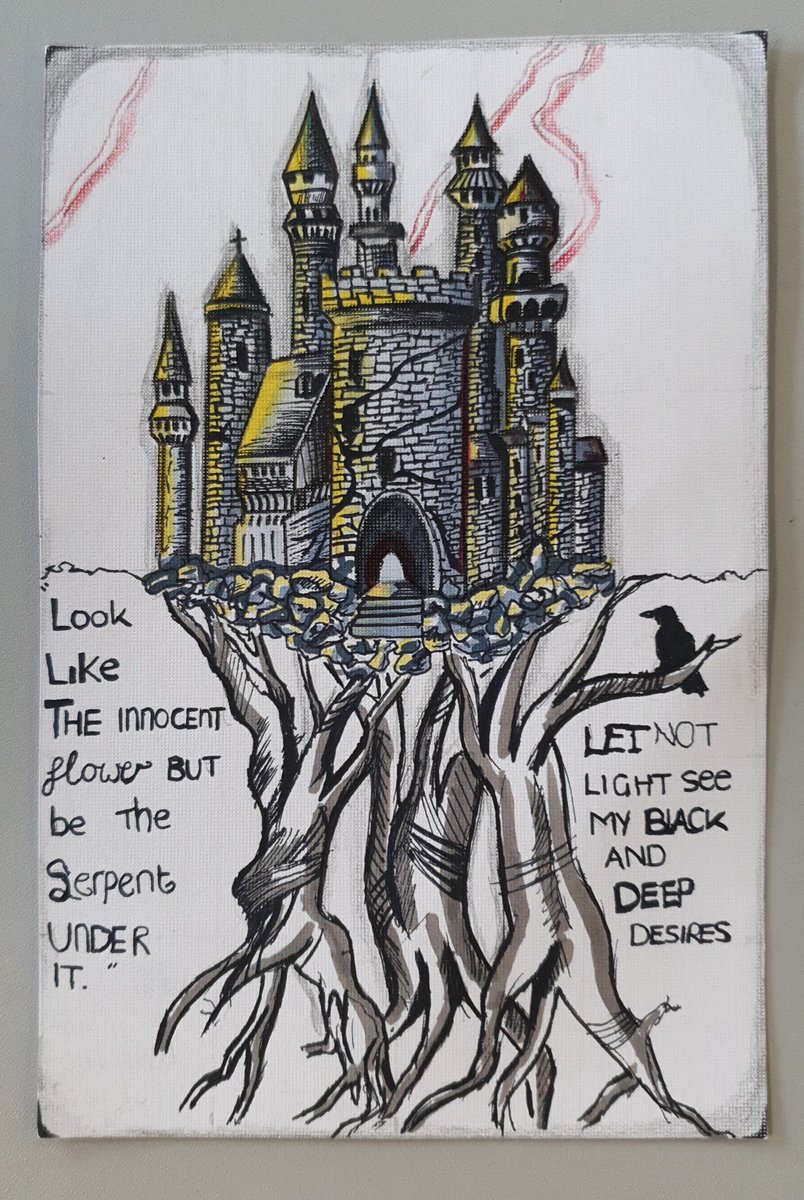 Ellie in 10JD has created this magnificent drawing to go with #Macbeth. We love it! ❤️