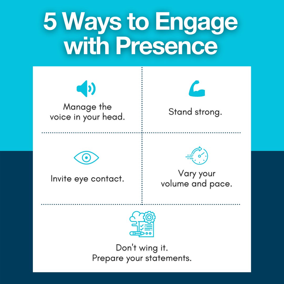 erikaandersen's tweet image. There are two objectives when demonstrating presence:

-- Show up as credible, confident, and in charge
-- Be approachable, open, empathetic, and ready to connect

Here are implementable tips to accomplish both. bit.ly/3w693DC

#leadership #success #leadershipdevelopment