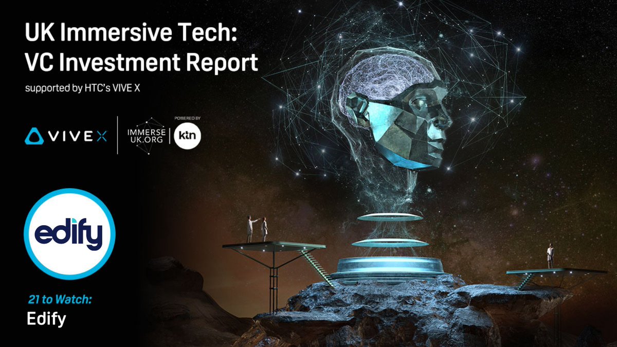 edify_ac's tweet photo. It’s awesome to feature in the ‘UK Immersive Tech: VC Investment Report’ - thanks to @ImmerseUK_  &amp; @htcvive , covering the fastest growing VR/AR/XR ventures in the UK.

Download the report here:
https://t.co/DDHLws7ufx

#XRinvestmentreport2021 #VR #AR #XR https://t.co/cBC5uZnydM