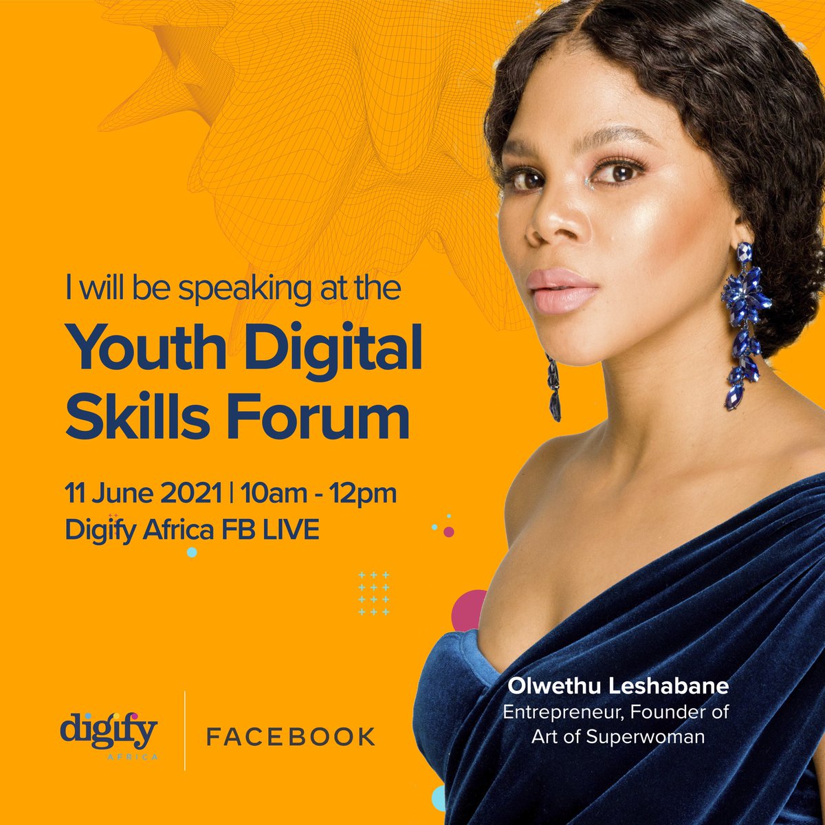 ArtOfSuperwoman's tweet photo. Join @olwe2lesh and many other great speakers at the @digifyafrica x @facebook #YDSF event this Friday and stand a chance to win one of five R1000 vouchers from the #AoSShop https://t.co/h6zKKQGH89