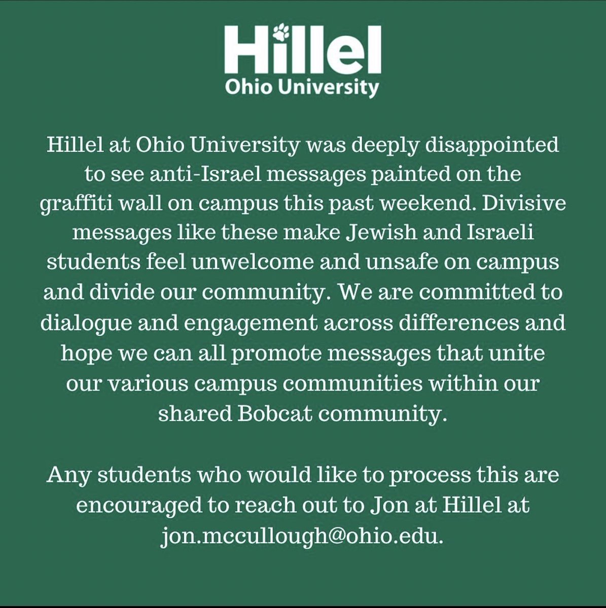 Hillel at Ohio U (@ohiohillel) on Twitter photo 