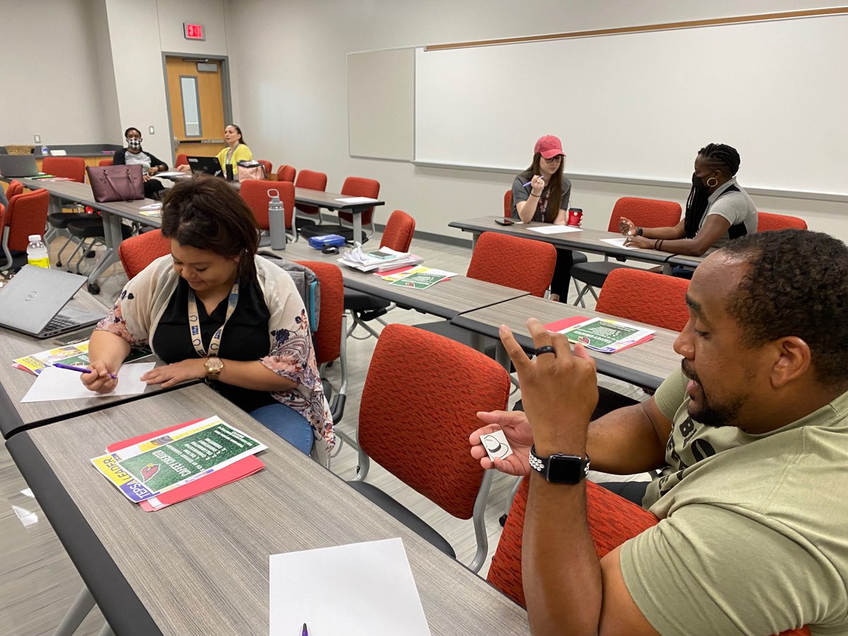CaffeyJH's tweet photo. Our leadership team is at work to get us ready for a great year! 

Team building for the win this morning! 

#WeAreCaffey #CardinalPride #TimeToFly https://t.co/Bi2gQXmJwc