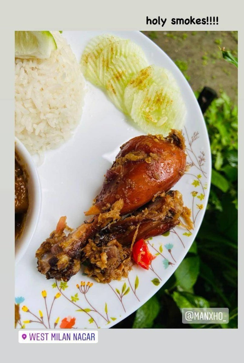 Manxho_'s tweet photo. #Customer_Review ❤️
#Smoked_Chicken 🍗

"When it is all rainy, gloomy and blue,
Sparkle your meals with smoked chicken stew."

#manxho
#dibrugarh https://t.co/XzehnMaUPV
