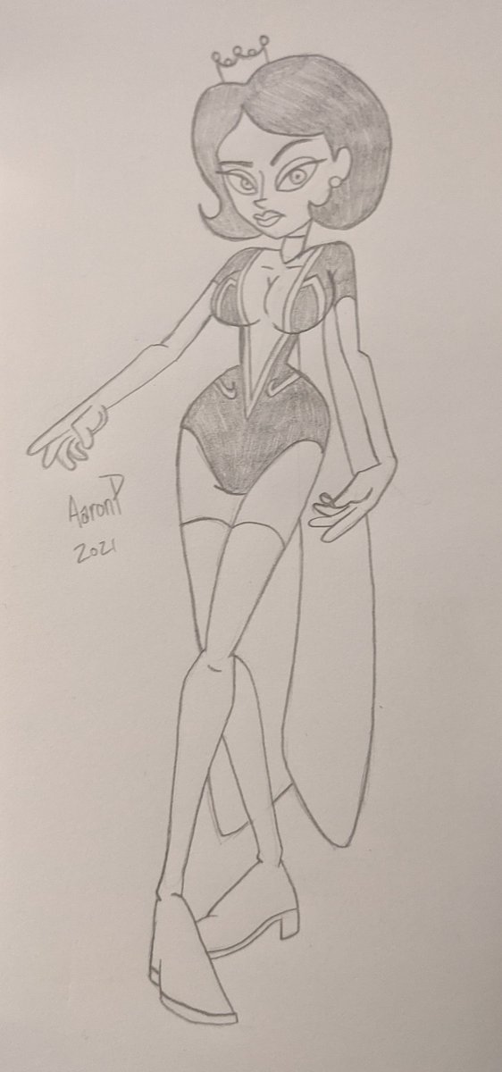 sladedrawing's tweet photo. Rewatching the amazing #TheVentureBros and got in the mood to draw #DoctorGirlfriend/#MrsMonarch https://t.co/J19MNQqyO2