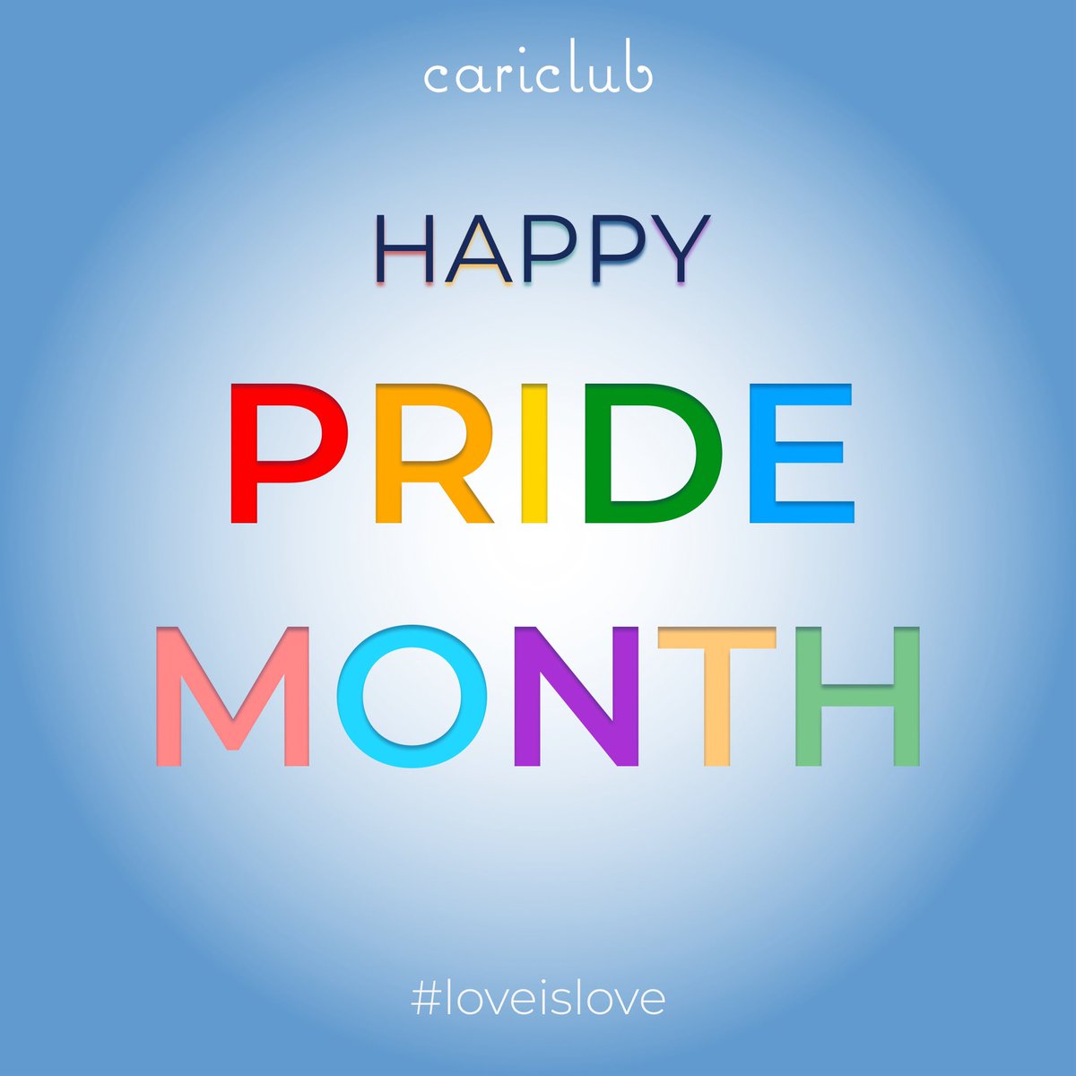 JoinCariClub's tweet photo. To all members of the LGBTQ+ community, Happy Pride Month! 🌈

Everyone should be able to love who they want and be who they aspire to be. CariClub proudly stands with the LGBTQ+ community, and we wish everyone a joyous and safe month. https://t.co/4YxH3Ejjl4
