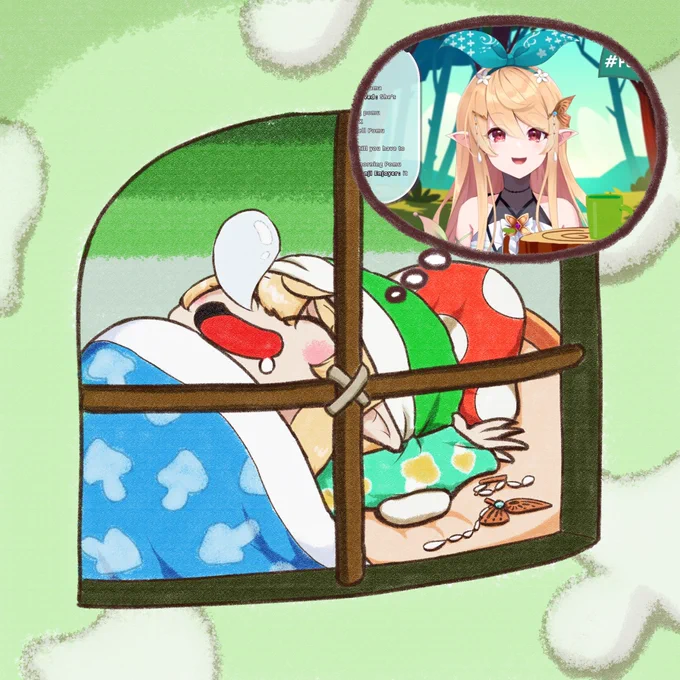 Pomu is Rippa for getting so much sleep!!
たくさん寝られてえらい!
#pomupaint 