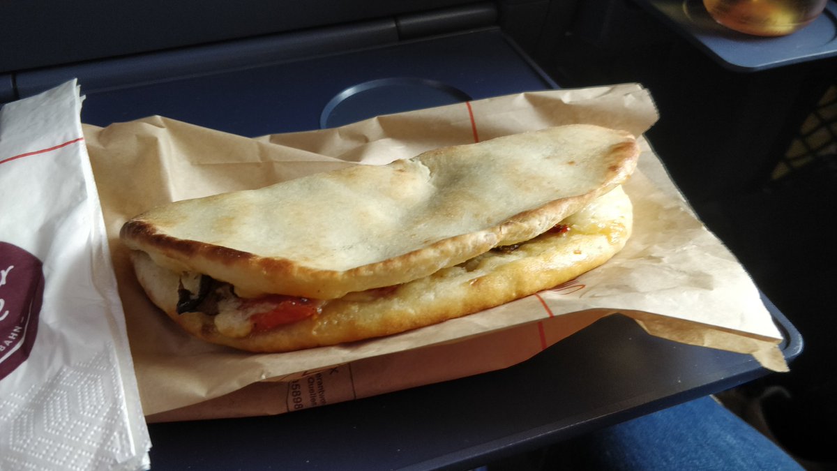 no2spc's tweet photo. #ICE370 @DB_Info todays selection at @_DiningCar is disappointing: only sandwiches and 2h before final destination #coffee and #tea became unavailable: but the new Italian sandwiches are nice! https://t.co/Ut4VOwR1ml
