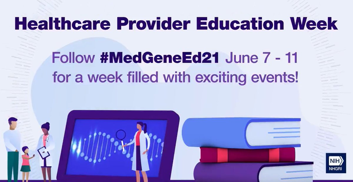 GECKOgenetics's tweet photo. Many GREAT #education opportunities ALL week for healthcare providers hosted by @genome_gov N partners. Register today 4 panel discussion #DirectToConsumerGeneticTesting @11amET.  Get tools n resources 4 made for non-genomics healthcare providers #MedGenEd21 https://t.co/Np83ydV2SE
