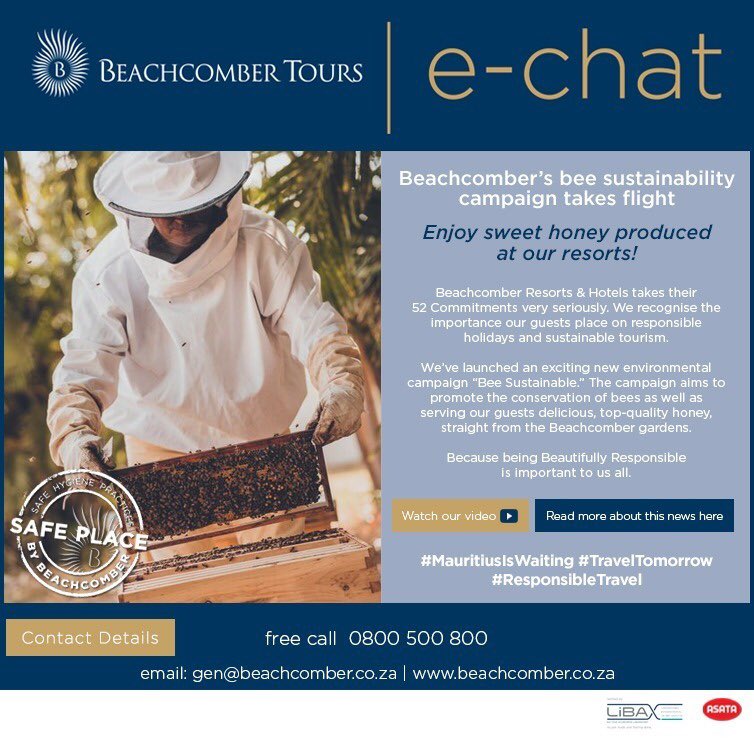 Jo_beach's tweet photo. Beachcomber gets even sweeter with bee sustainability #ResponsibleTravel  https://t.co/M2FpMhVde9
https://t.co/b1TkOkOyic https://t.co/UA9ReSacSo