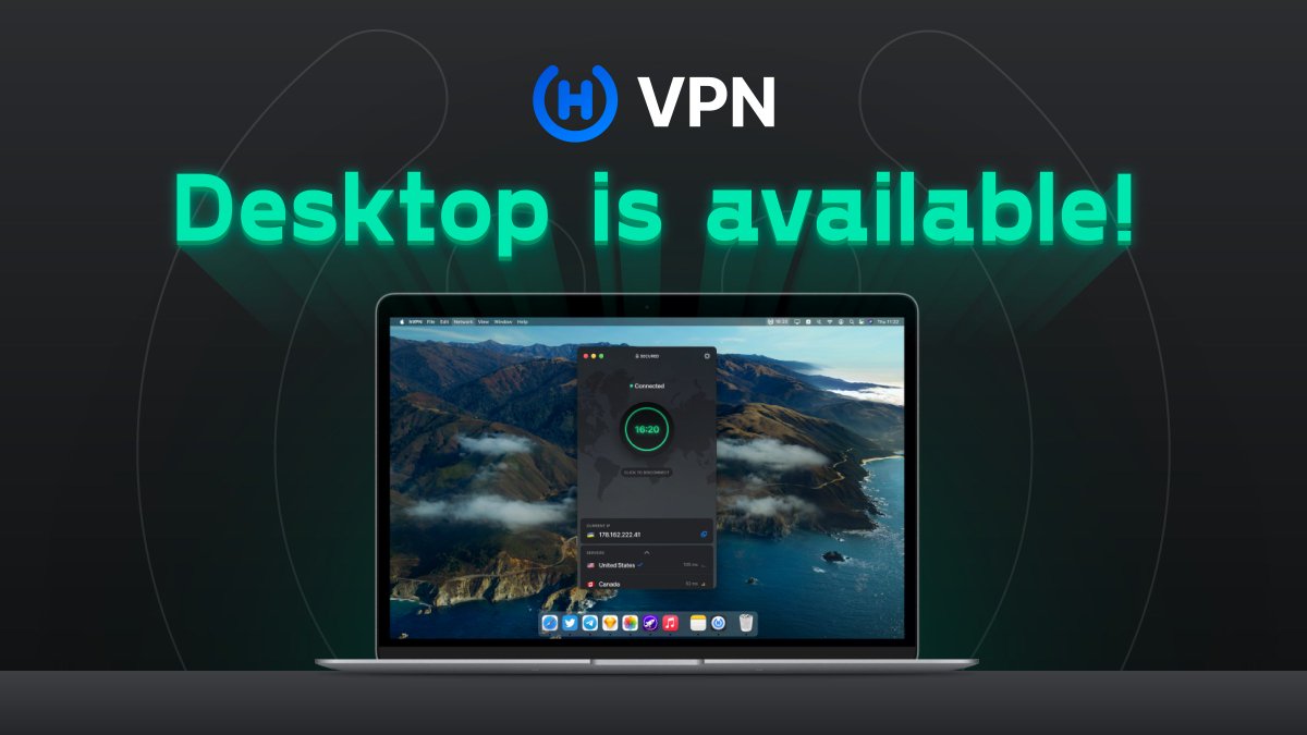 We are happy to share the latest update with our community🚀. The desktop version of our hVPN application for macOS and Windows is now available for you!

All #Hacken members can use hVPN for free⚡️! We do our best to protect you!

👉View details at: bit.ly/2TJaoBL
