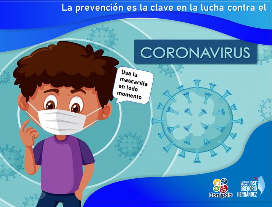 La clave en la lucha contra el covid-19 es la prevención; así que debes utilizar en todo momento la mascarilla, lavar frecuentemente tus manos y mantener el distanciamiento social. Sabemos como hacerlo, Cuidémonos.