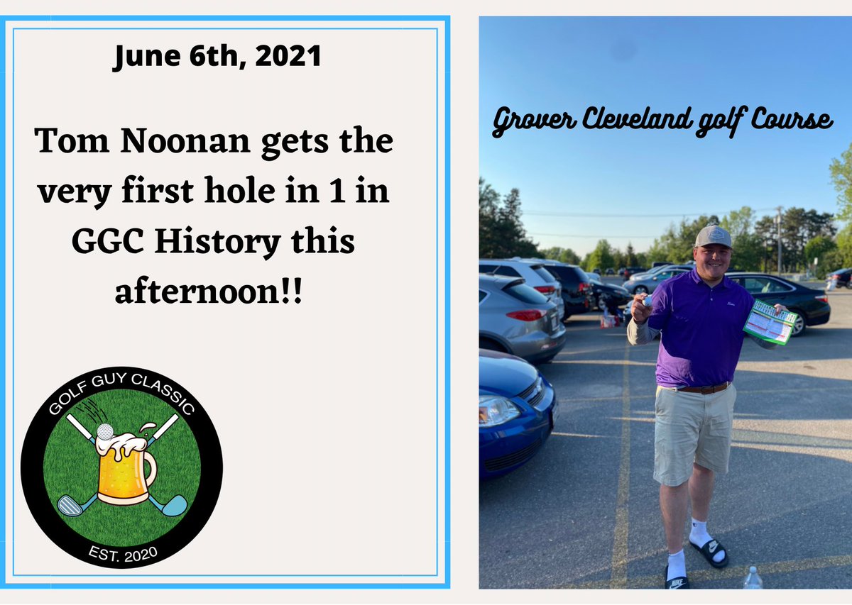 GolfGuyClassic's tweet photo. 🚨🚨🚨 HOLE IN 1 ALERT 🚨🚨🚨 @TomaATnoon is now in the record books as the very first player in GGC to get a hole in one! Great shot and great weekend Tom! Your captain must be very proud!!! https://t.co/71uJzqMzzP