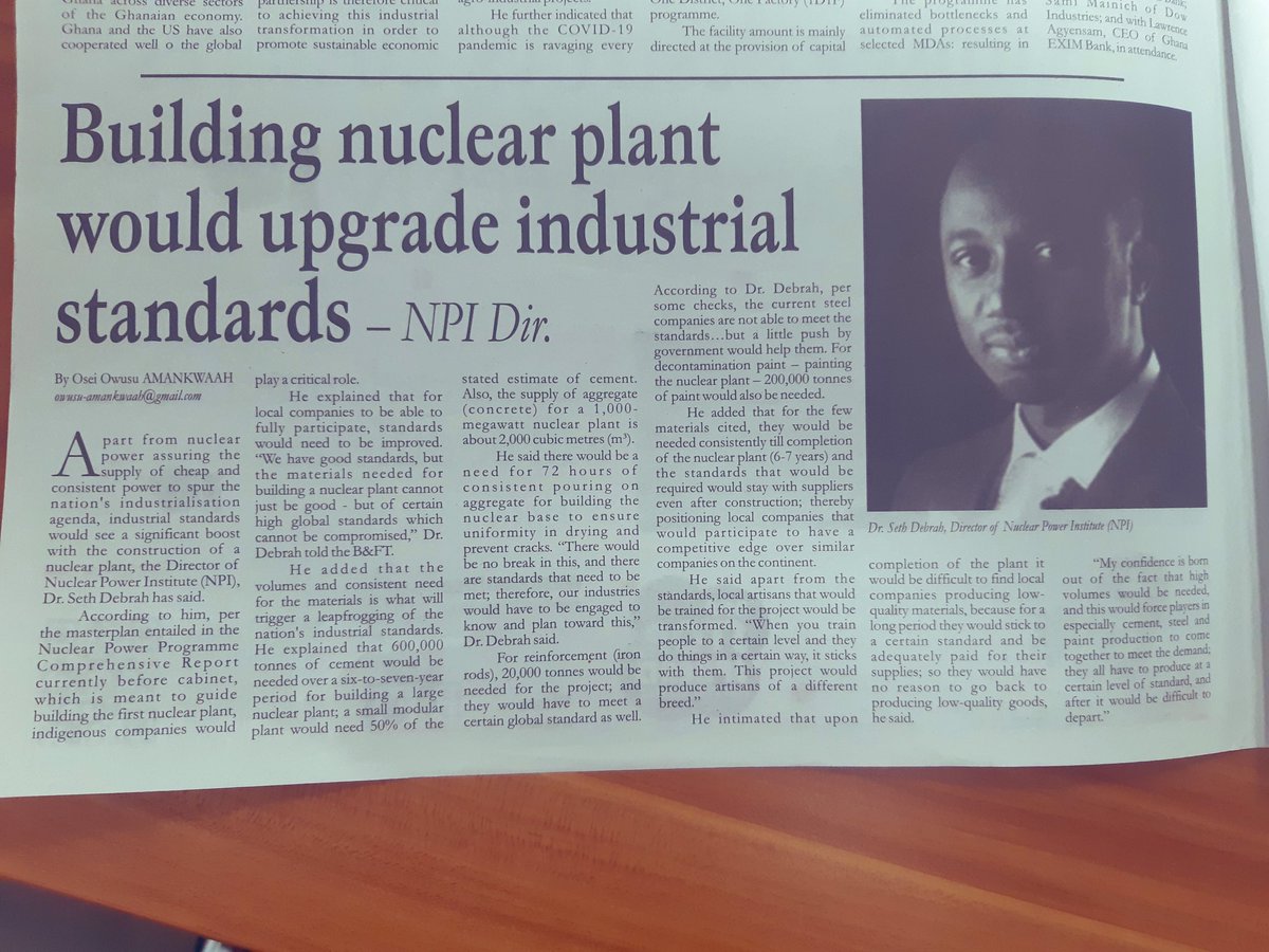 GhanaYGN's tweet photo. “Building nuclear plant would upgrade industrial standard” — Dr. Seth Debrah, Director of Nuclear Power Institute. 
#Nuclearissafe
#AYNS2021
#Summit2021
@Citi973 @african_ygn @nuclearsciweek @NNygn @iaeaorg https://t.co/TbNSlhe0yG