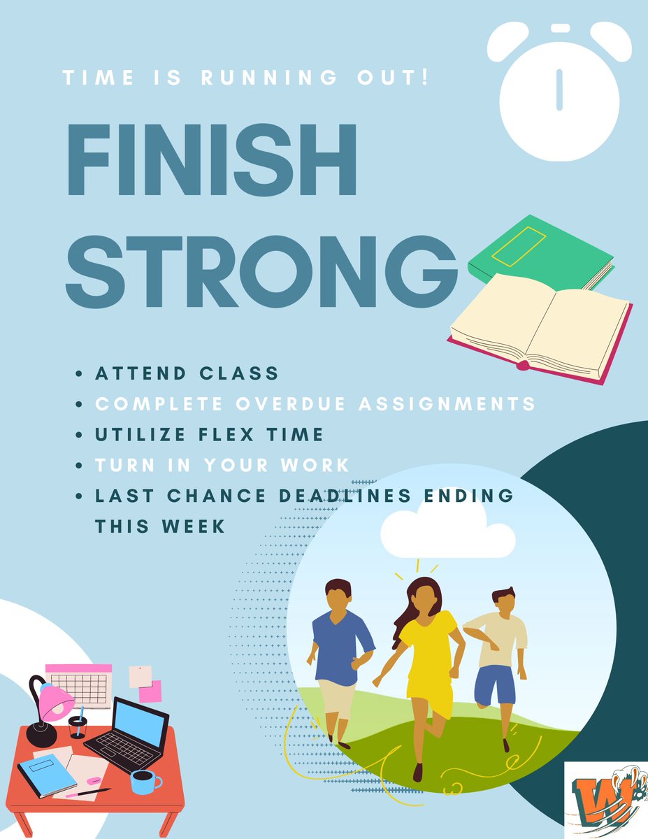 Wolverines, we have a few more days left! Let's finish strong. Final deadlines are quickly approaching...turn in your work before it's too late! <a href="/Westlake_HS/">Westlake High School</a> <a href="/2022_Westlake/">WHS Class of 2022</a>