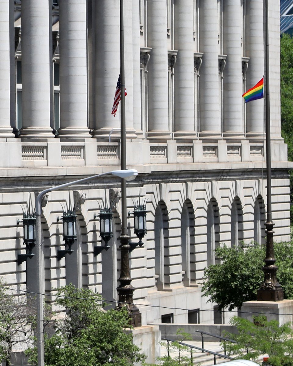 CLE Econ Dev (@cle_econdev) on Twitter photo #Cleveland City Hall showing their full support during the month of June Pride! <a href="/LGBTCleveland/">LGBT Community Center of Greater Cleveland</a> #Cleveland City Hall showing their full support during the month of June Pride! <a href="/LGBTCleveland/">LGBT Community Center of Greater Cleveland</a>