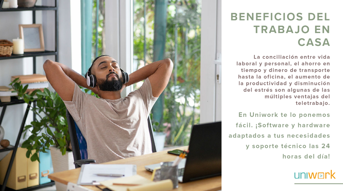 uniwork_it's tweet photo. ¡Únete a las ventajas del teletrabajo con las facilidades que te traemos en Uniwork! Conciliación laboral, menos estrés, ahorro... y muchas más. Consúltanos en https://t.co/HpNc1KLJAd

#Uniwork #software #hardware #teletrabajo #teletrabajar #soportetecnico #it #conciliación https://t.co/2ePI7XSqeA