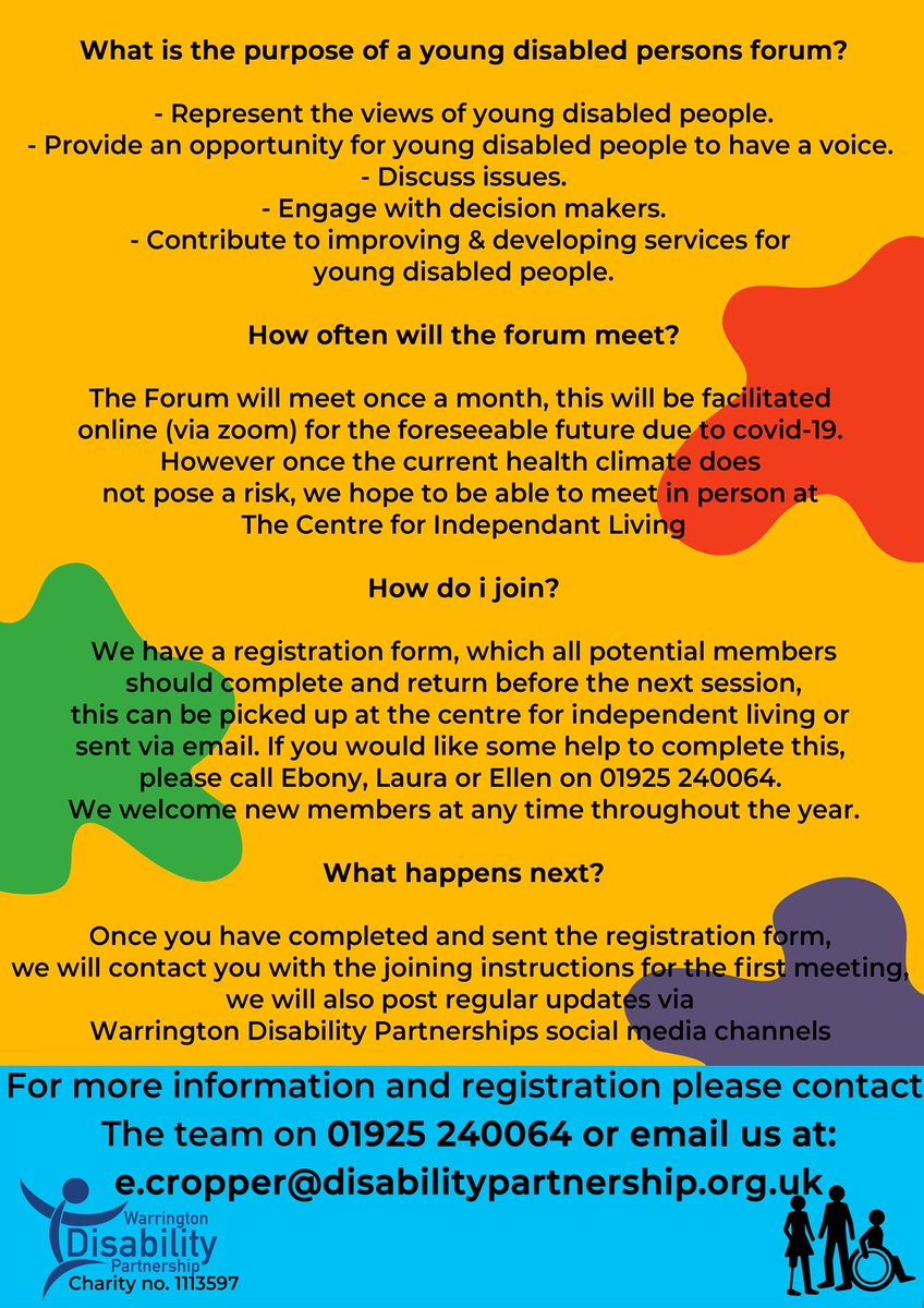 WDPcomms's tweet photo. Our next Your Voice session is Saturday 19th June via Zoom from 10am-11am, Free to join for ages 11-20

For more Information and registration please contact the team on 01925 240064 or email yourvoice@disabilitypartnership.org.uk https://t.co/xAV3gppA5H