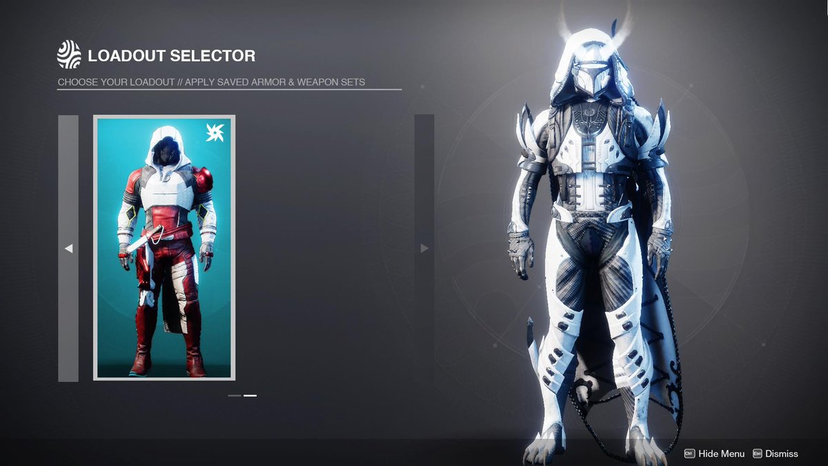 DestinyBulletn's tweet photo. "Loadout Selector" UI design concept by @Morpheus_SBTW. 

Would you like to see something like this in Destiny 2? | #Destiny2 #SeasonoftheSplicer https://t.co/vgLdZZheQc