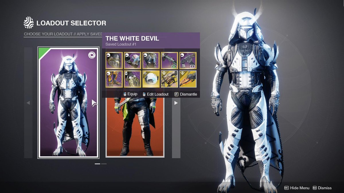 DestinyBulletn's tweet photo. "Loadout Selector" UI design concept by @Morpheus_SBTW. 

Would you like to see something like this in Destiny 2? | #Destiny2 #SeasonoftheSplicer https://t.co/vgLdZZheQc
