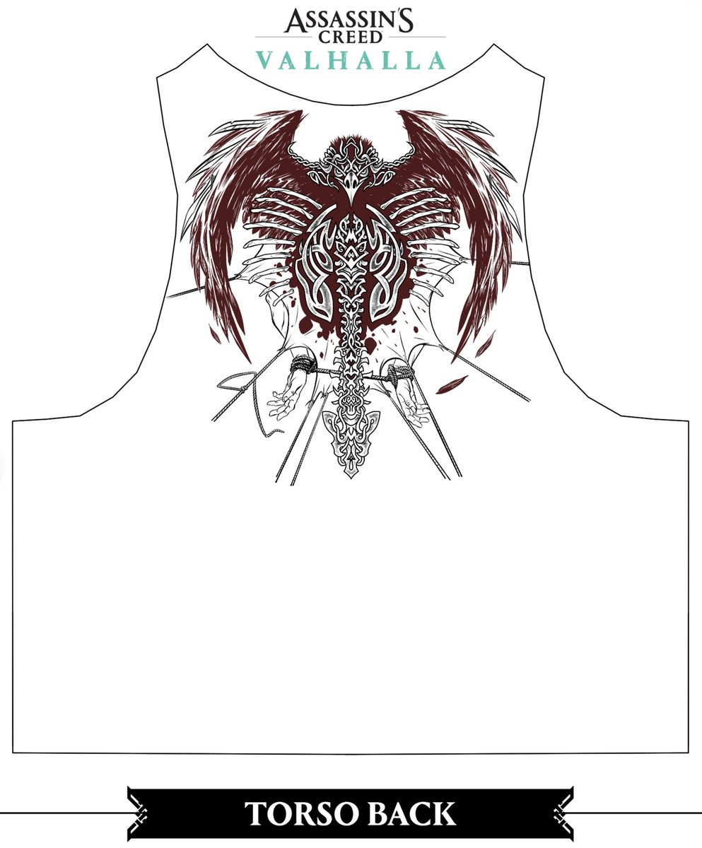 SethKlokk's tweet photo. Back tattoo design for Assassin’s Creed. Honestly, I’ve just wanted to do a blood eagle design for a while now and this contest provided the perfect opportunity. #ACTattooContest #Vikings https://t.co/pybF57JRRS