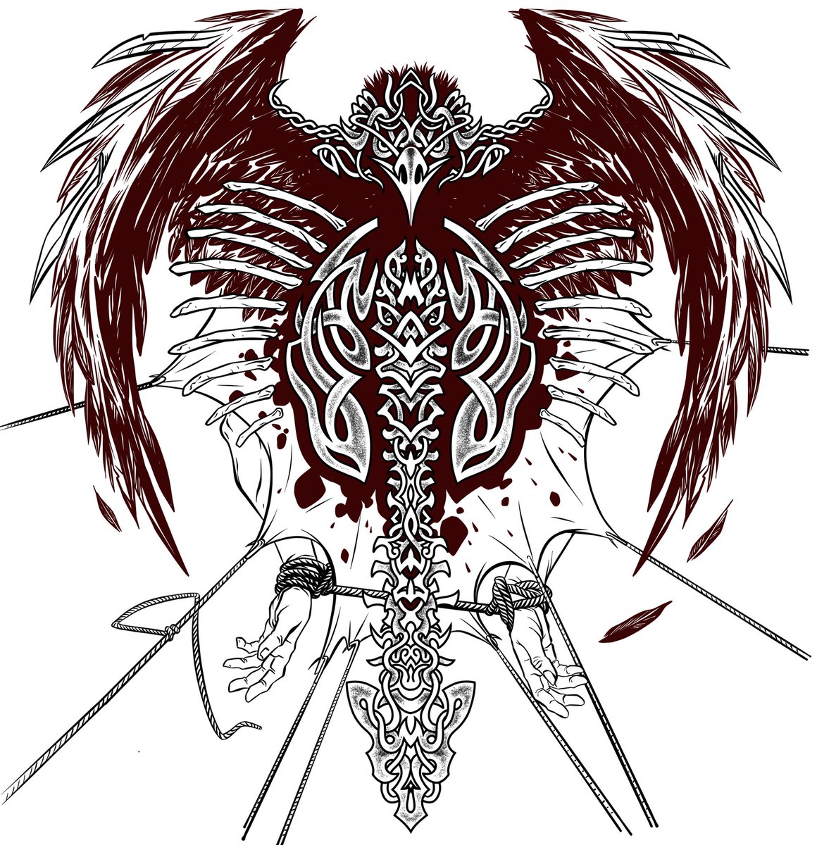 eagle tattoo on Tumblr | Eagle tattoos, Chest piece tattoos, Eagle tattoo
