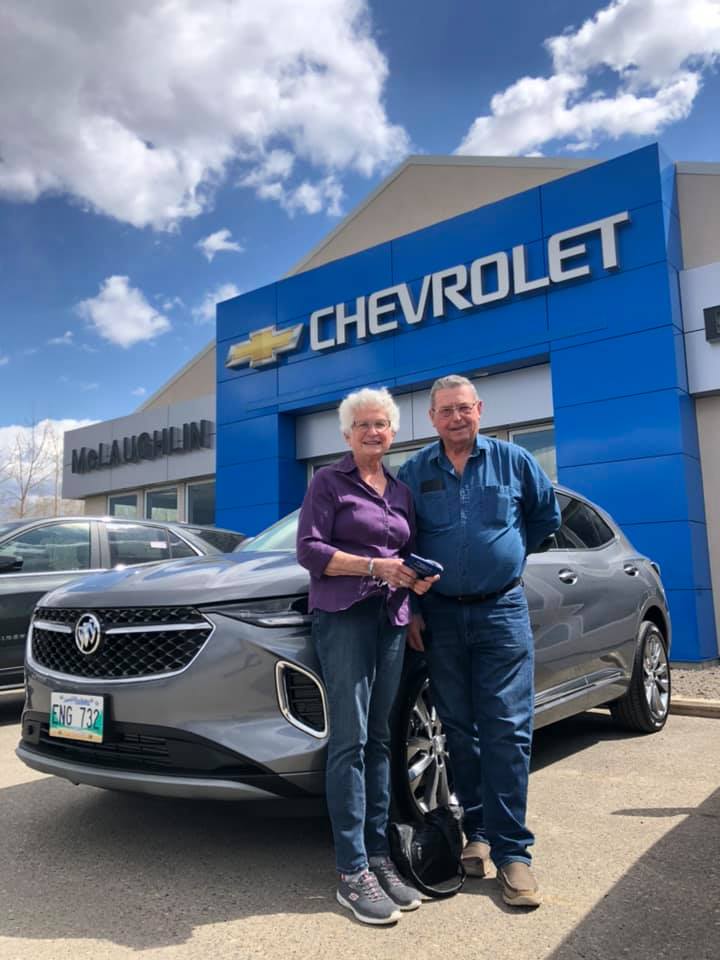 McLaughlin_GM's tweet photo. Congrats to Bill and Verna Mowat who came out from #Glenboro to pick up their NEW Beautiful 2021 #buickenvision, complete with a #ceramicpaintprotection! Thank you for being such loyal customers, for choosing McLaughlin GM as your #westmandealership! Safe travels Mowats! https://t.co/JBipabbTdv