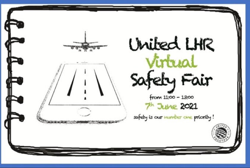 First virtual Safety fair in the Atlantic ✈️. Great job, team LHR @weareunited @AOSafetyUAL @Cronk__LHR @DJKinzelman @marisaatunited @WilliamDark99