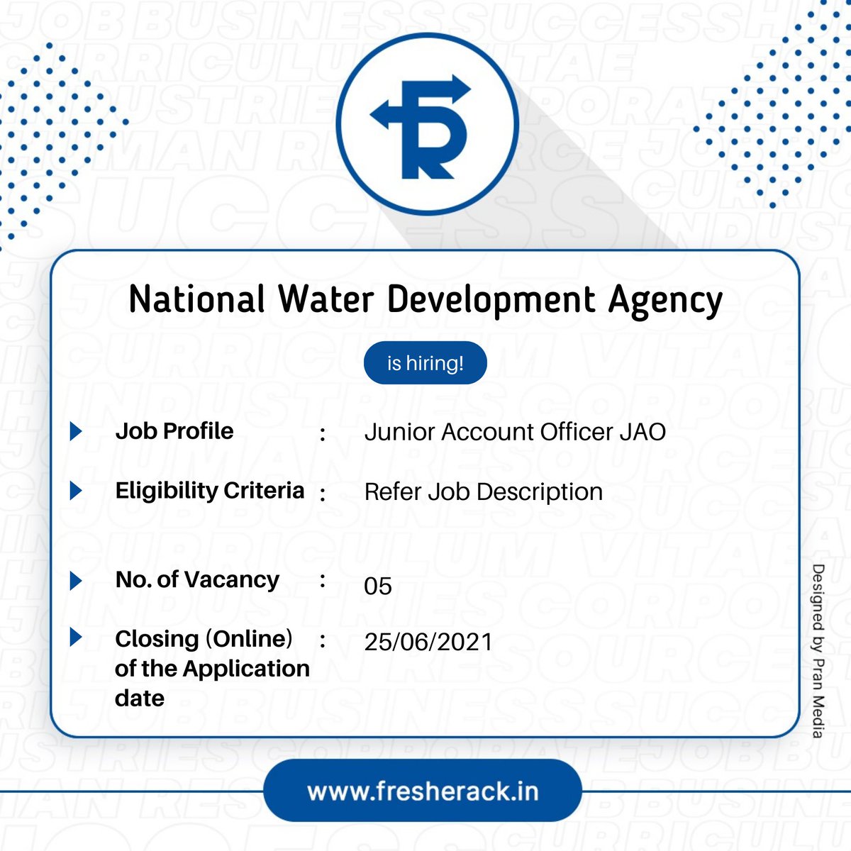 fresherack's tweet photo. NWDA is hiring for multiple openings 
Check website for more positions: https://t.co/7gtyF2Jqja

#govtjobs #Jobs https://t.co/TVFDkuCg7E