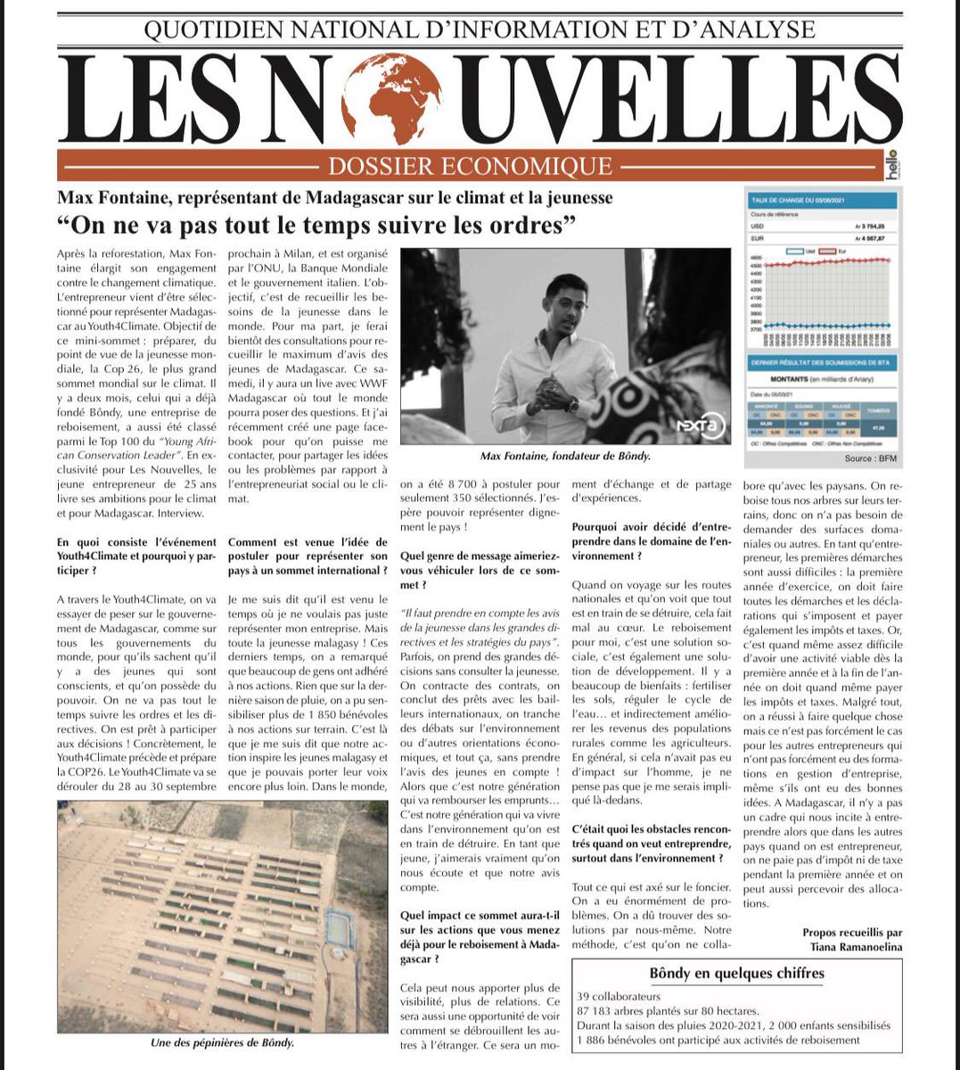 FontaineMax9's tweet photo. Il est temps d’impliquer davantage les jeunes #Malagasy dans les prises de décisions et les choix stratégiques du pays. 

C’est cette #Jeunesse qui paiera les frais des manquements de nos dirigeants, notamment en matière de politique #environnementale

👉 https://t.co/51QIrxNvuo https://t.co/tVI1kzmgFz