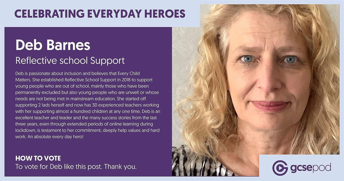 GCSEPod's tweet image. 🚨EVERYDAY HERO VOTING NOW OPEN🚨

Vote for your everyday hero 
Either like this post or head to ➡️ gcsepod.com/jaz-ampaw-farr…

Read their stories and pass them onto your friends, colleagues, and students! @jazampawfarr @ReflectiveSch #MondayMotivation #EverdayHero #VOTENOW