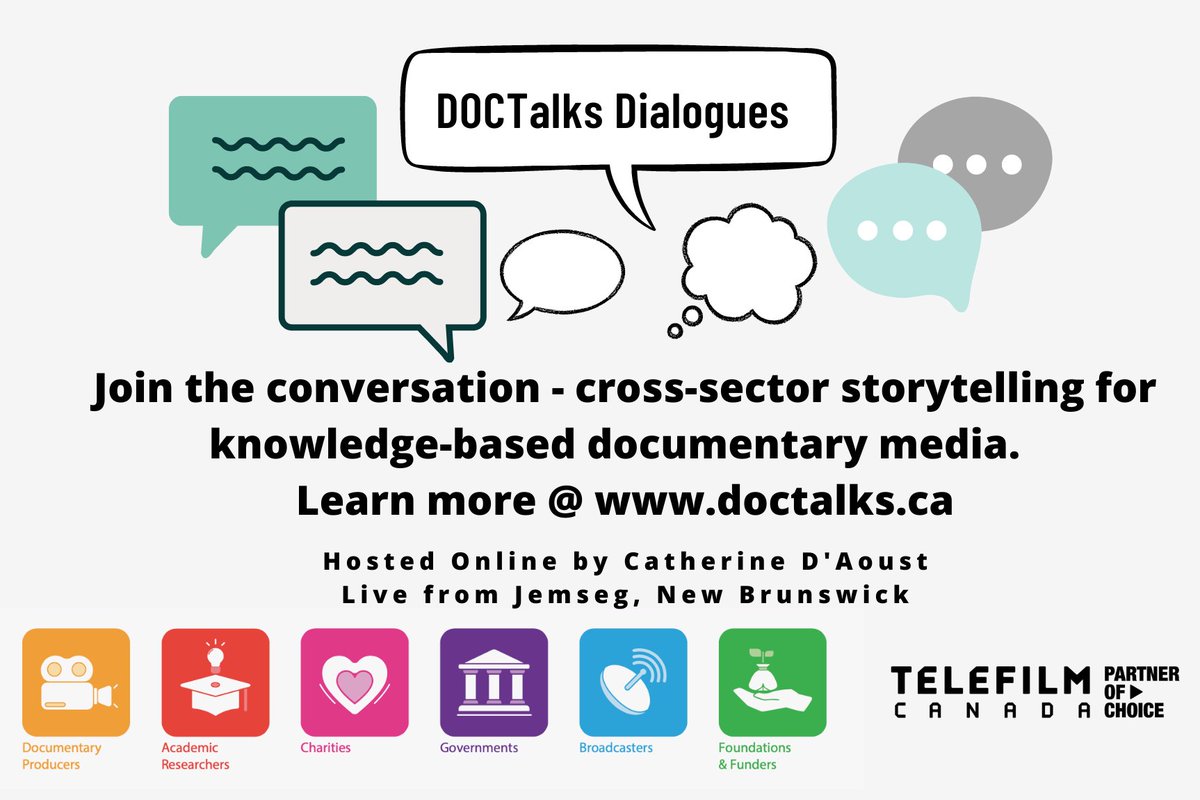 The theme for the 2021 festival and symposium is - DOCTalks Dialogues - a program of conversations that will feature people from various  cross-sectors that have associated with DOCTalks over the last nine years (2013 to 2021). 

More Details: doctalks.ca/festival-sympo…