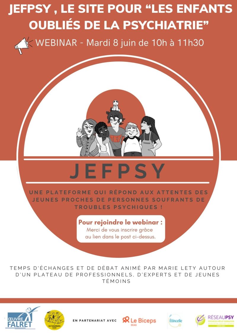 Action_Falret's tweet photo. #WebinarJEFpsy / Rendez-vous demain !  🥳

🟠Sandrine Broutin, directrice générale de l'Œuvre Falret, sera présente lors du webinar dédié à JEFpsy, ce mardi 8/06 de 10h à 11h30.

➡Vous pouvez vous inscrire ici : https://t.co/QTWNbOBv5H.

➡Informations: https://t.co/yEcaFIJ5FL https://t.co/udPbiKSXd3