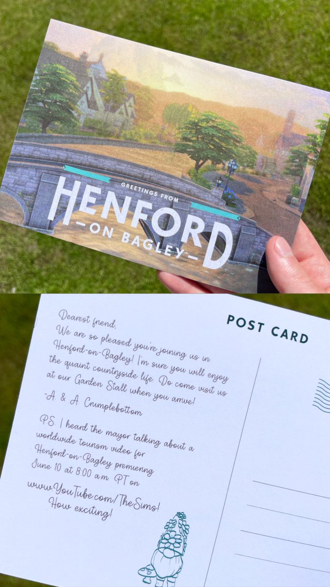 RealThomasTV1's tweet photo. I got a postcard from @TheSims! Looks like you should keep an eye out on Thursday at 8:00am PT!👀 #TheSims4 https://t.co/KqcrP2uqGM