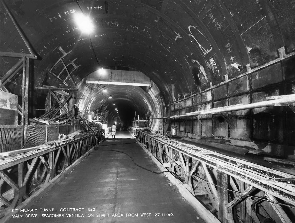 #Kingsway50 Our ventilation shafts are essential for keeping the air flowing in the #KingswayTunnel. This photo from 1969 shows the Seacombe ventilation shaft area in construction and is part of the photos we are sharing to mark 50 years since the opening of the Kingsway Tunnel