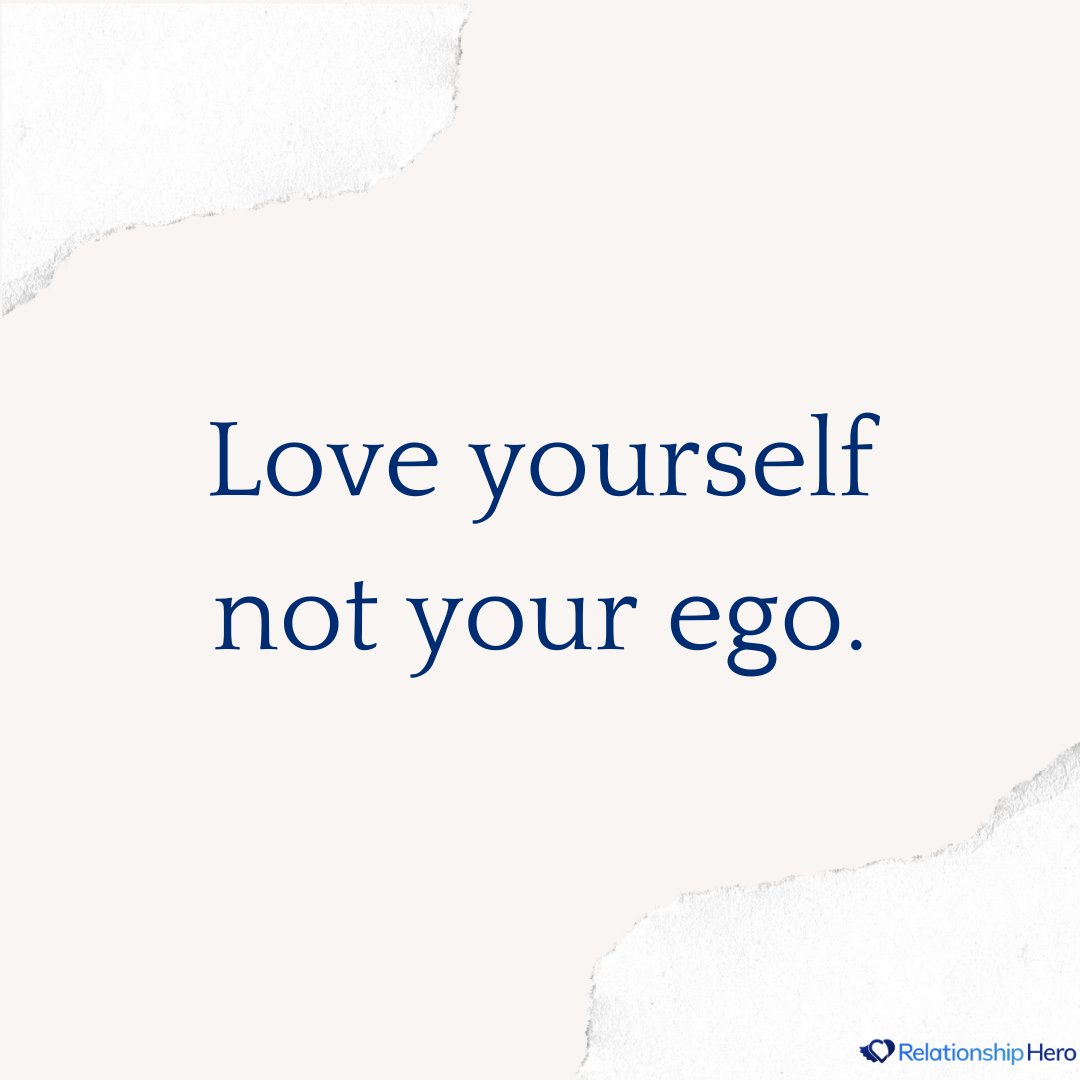 RelHero's tweet photo. Learn how to care for yourself apart from your ego. Your relationships will thank you. #RelationshipHero https://t.co/IkcEmzctvV